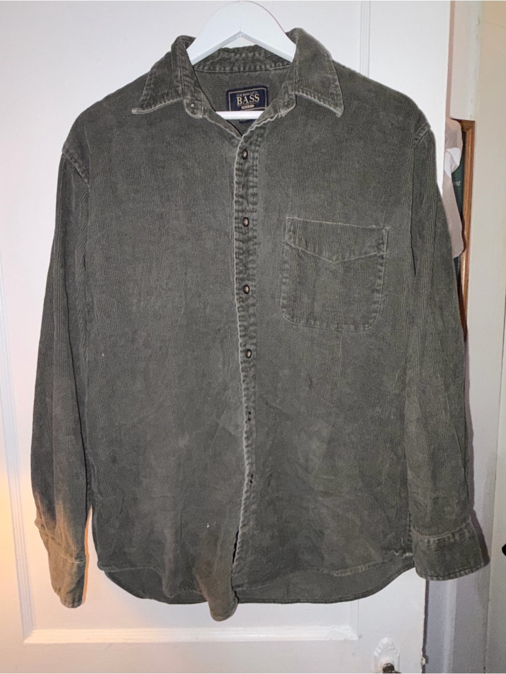 G.H. Bass & Co. Olive Green Corduroy Shirt Jacket